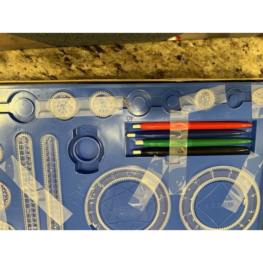 Vtg 1967 Kenner's New Spirograph Drawing Set Box Kit No. #401 Near Complete - Picture 14 of 16